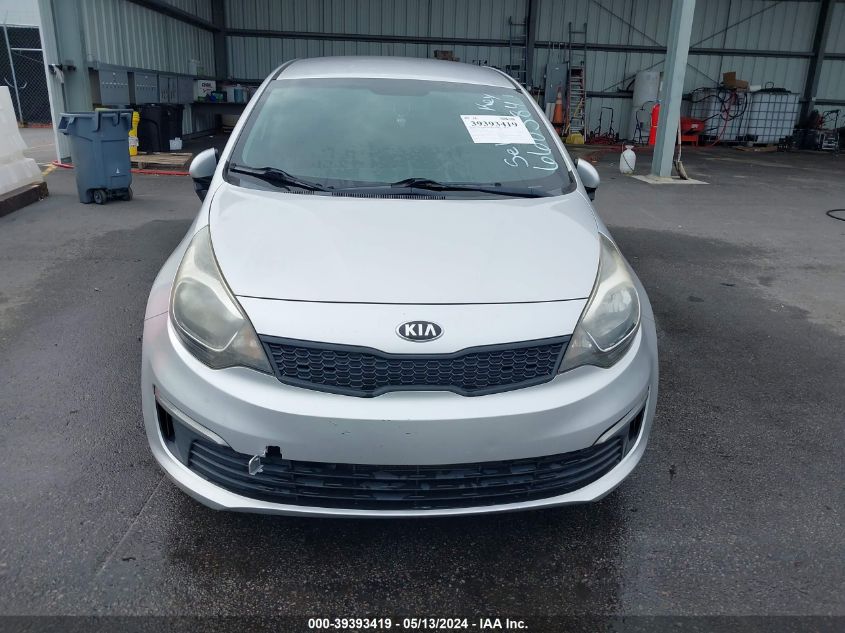 2016 Kia Rio Lx VIN: KNADM4A37G6660384 Lot: 39393419