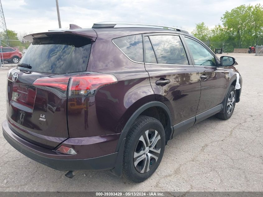 2018 Toyota Rav4 Le VIN: 2T3BFREV8JW728470 Lot: 39393429