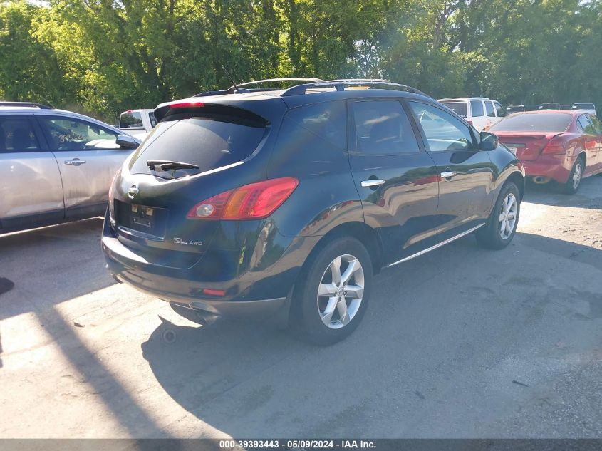 2009 Nissan Murano Sl VIN: JN8AZ18W19W115679 Lot: 39393443