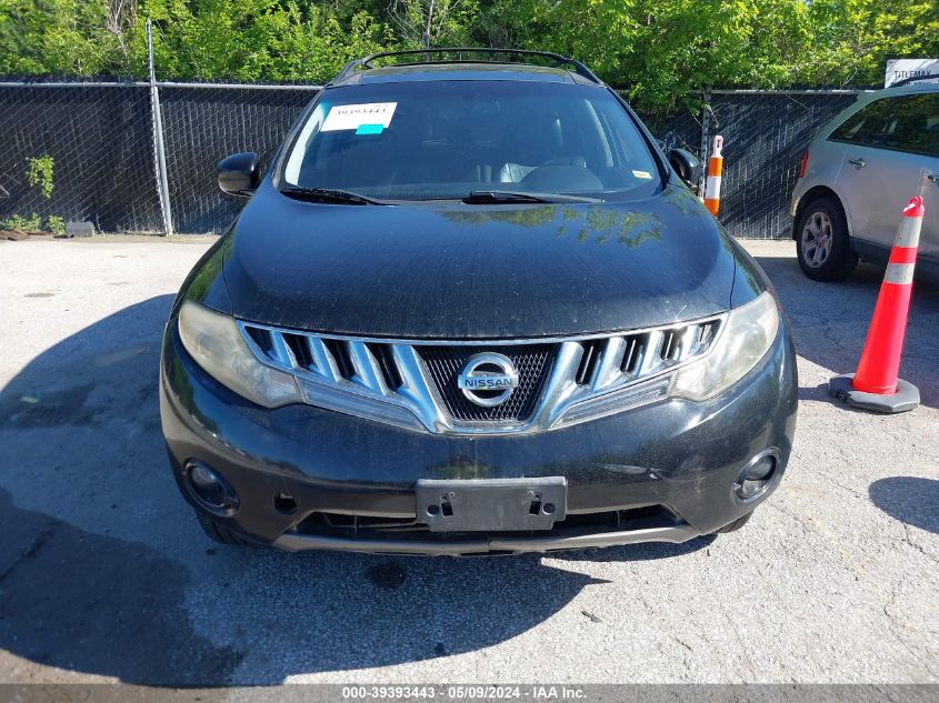 2009 Nissan Murano Sl VIN: JN8AZ18W19W115679 Lot: 39393443