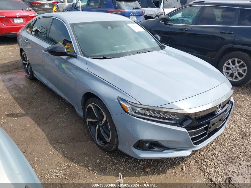 2022 Honda Accord Sport VIN: 1HGCV1F39NA123501 Lot: 39393486