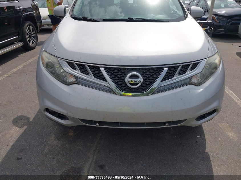 2012 Nissan Murano Sl VIN: JN8AZ1MU6CW111087 Lot: 39393498
