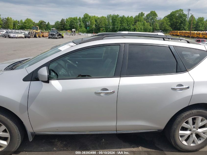 2012 Nissan Murano Sl VIN: JN8AZ1MU6CW111087 Lot: 39393498