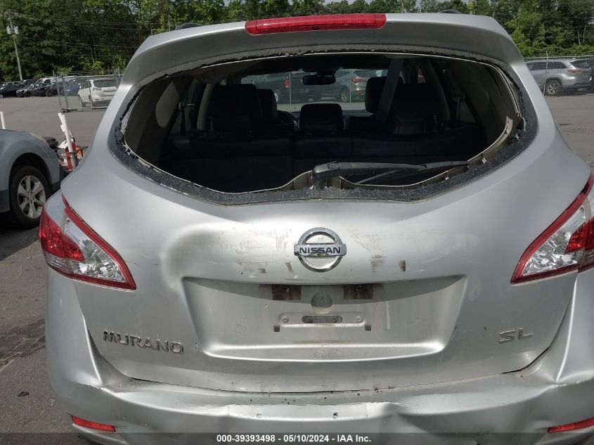 2012 Nissan Murano Sl VIN: JN8AZ1MU6CW111087 Lot: 39393498
