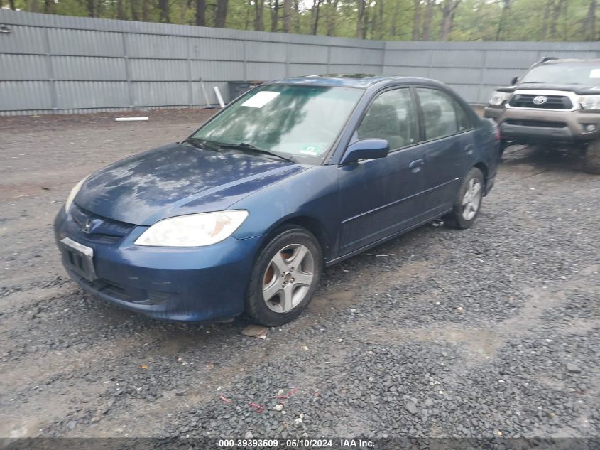 2004 Honda Civic Ex VIN: 2HGES26704H592938 Lot: 39393509