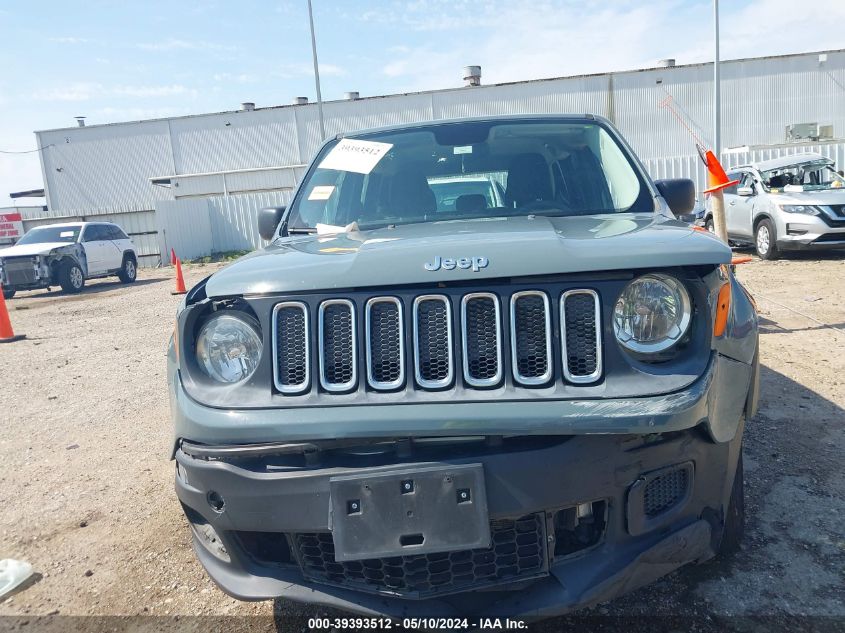 2017 Jeep Renegade Sport Fwd VIN: ZACCJAAB5HPG05511 Lot: 39393512