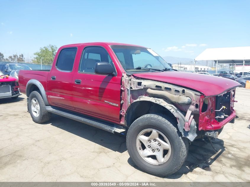 2001 Toyota Tacoma Base V6 VIN: 5TEHN72N11Z835547 Lot: 39393549