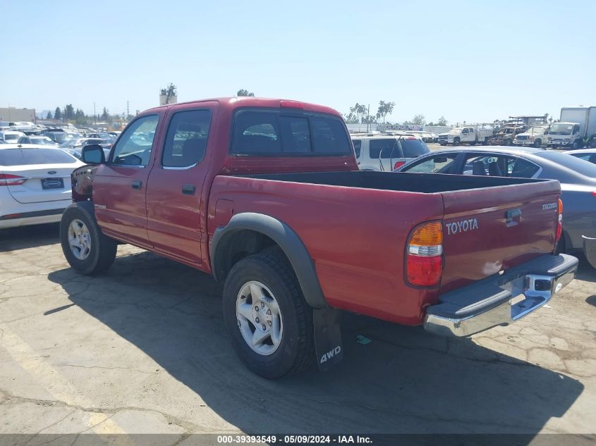 2001 Toyota Tacoma Base V6 VIN: 5TEHN72N11Z835547 Lot: 39393549