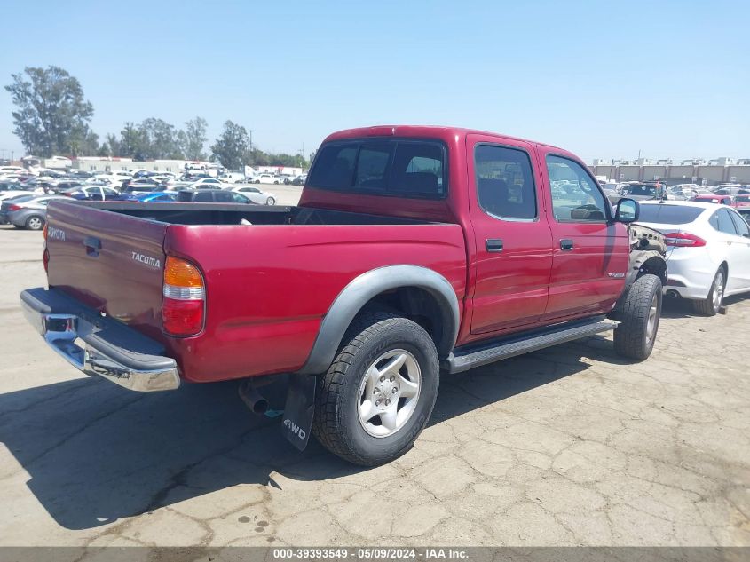 2001 Toyota Tacoma Base V6 VIN: 5TEHN72N11Z835547 Lot: 39393549