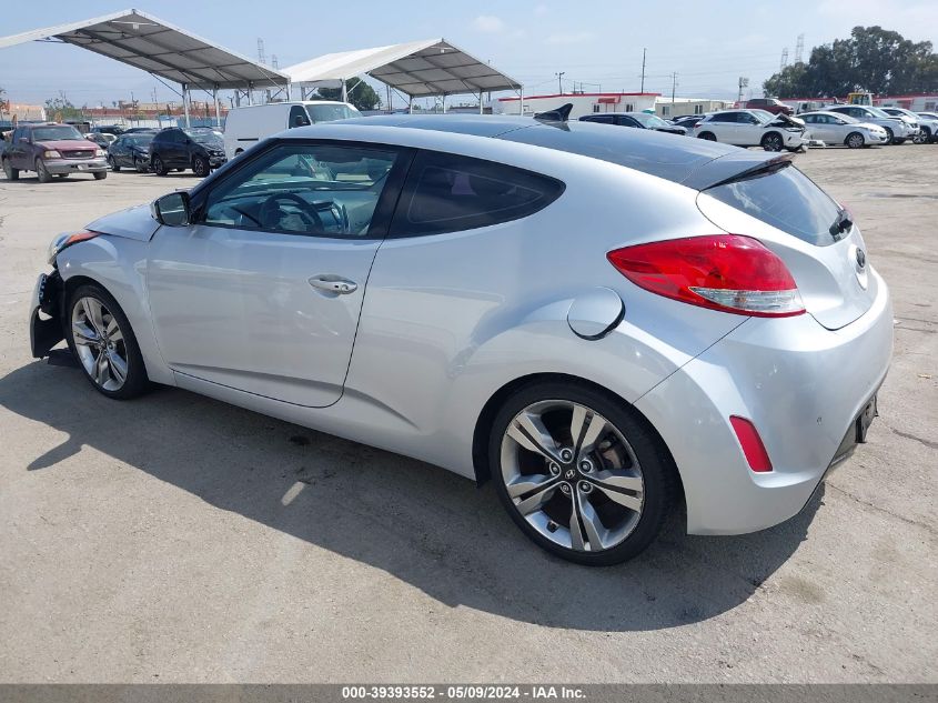 2013 Hyundai Veloster Base W/Black VIN: KMHTC6AD7DU159312 Lot: 39393552