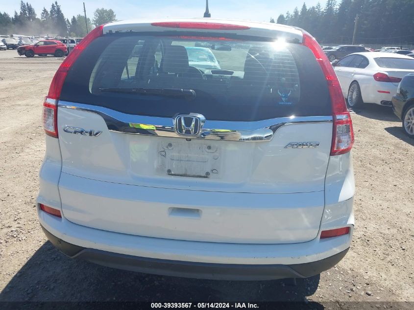 2015 Honda Cr-V Lx VIN: 5J6RM4H36FL053014 Lot: 39393567