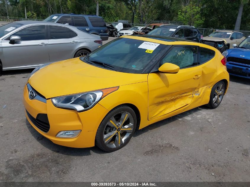 2016 Hyundai Veloster VIN: KMHTC6AD7GU257843 Lot: 39393573