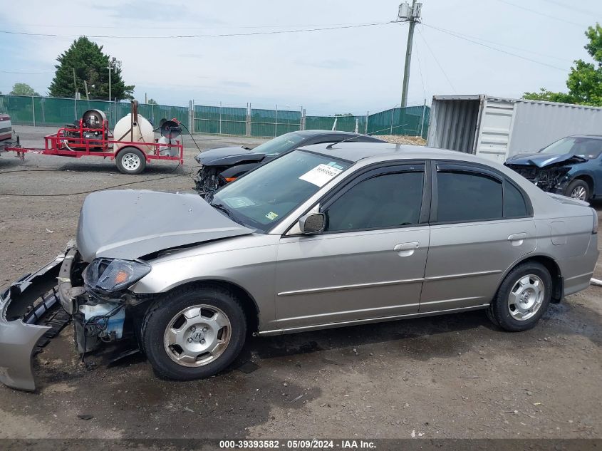 2004 Honda Civic Hybrid VIN: JHMES96684S006959 Lot: 39393582