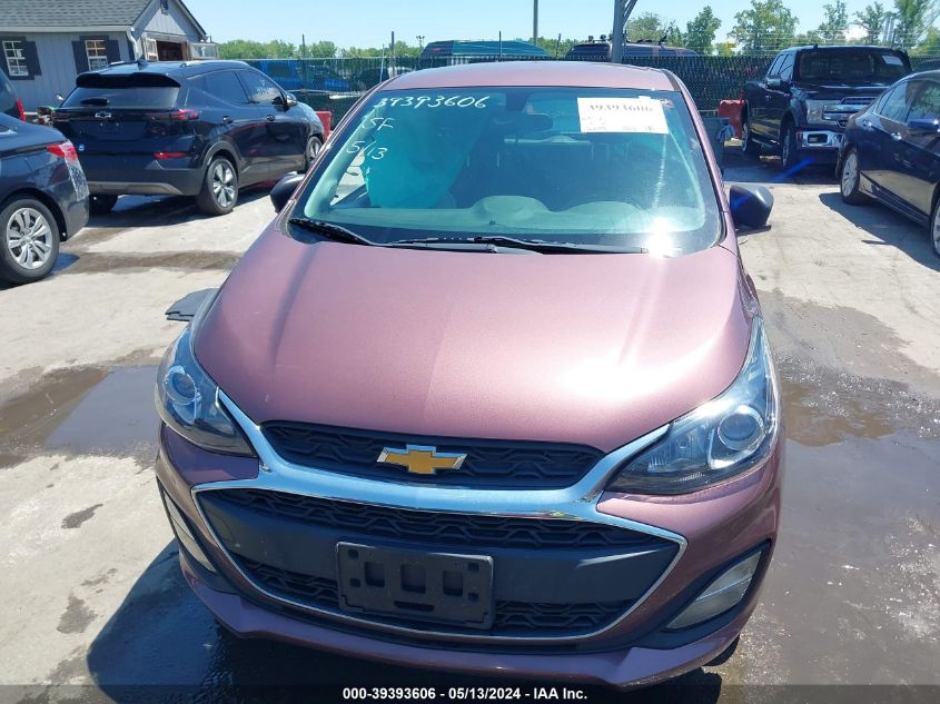 2019 Chevrolet Spark Ls Cvt VIN: KL8CB6SA5KC726558 Lot: 39393606