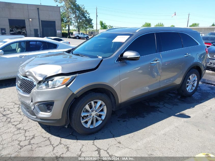 2016 Kia Sorento 2.4L Lx VIN: 5XYPG4A32GG029899 Lot: 39393617