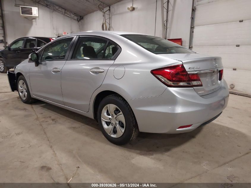 2013 Honda Civic Lx VIN: 2HGFB2F58DH561858 Lot: 39393626