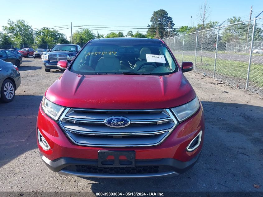 2017 Ford Edge Titanium VIN: 2FMPK4K81HBC60075 Lot: 39393634