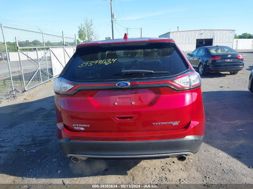 2017 Ford Edge Titanium VIN: 2FMPK4K81HBC60075 Lot: 39393634