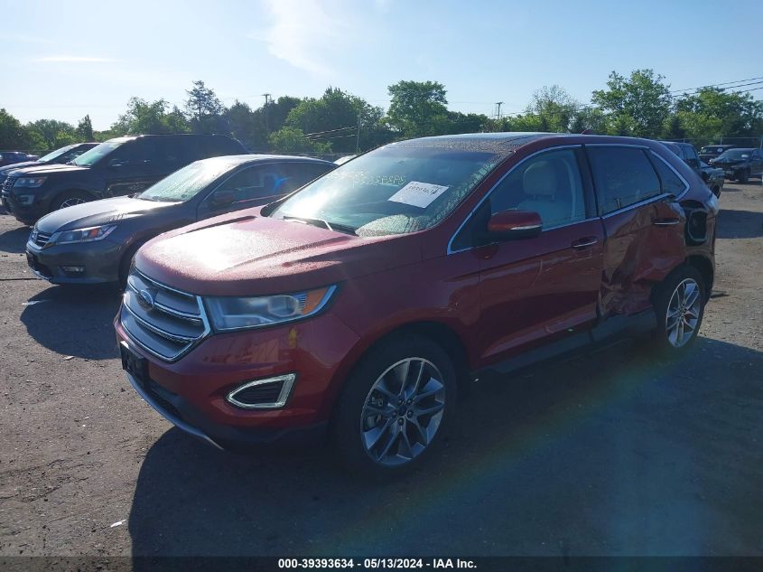 2017 Ford Edge Titanium VIN: 2FMPK4K81HBC60075 Lot: 39393634