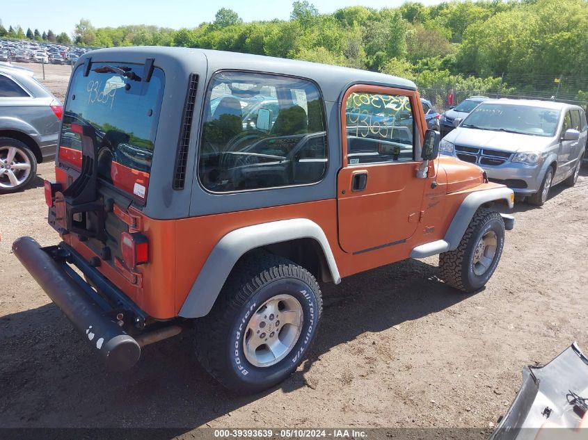 2001 Jeep Wrangler Sport VIN: 1J4FA49S51P316287 Lot: 39393639