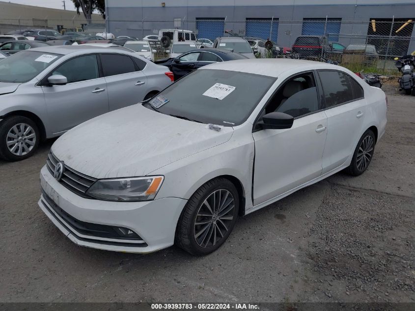 2016 Volkswagen Jetta 1.8T Sport VIN: 3VWD17AJ7GM399170 Lot: 39393783