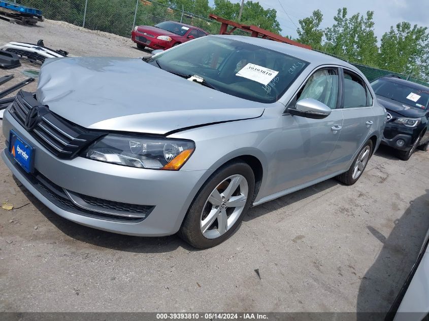 2012 Volkswagen Passat 2.5L Se VIN: 1VWBP7A34CC101645 Lot: 39393810