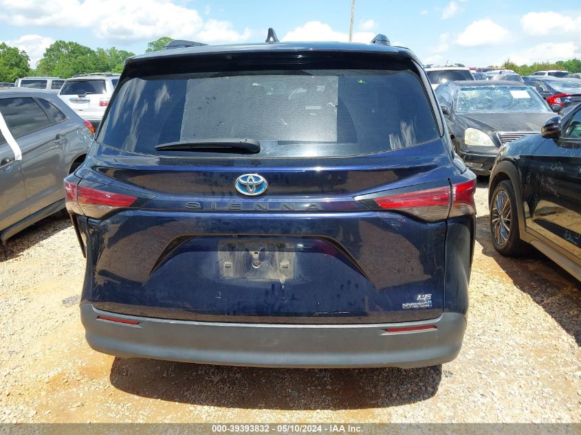 2022 Toyota Sienna Le VIN: 5TDKRKECXNS119739 Lot: 39393832