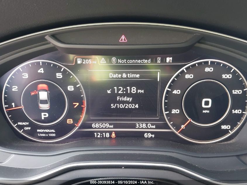 2017 Audi A4 2.0T Premium VIN: WAUFNAF47HN000374 Lot: 39393834