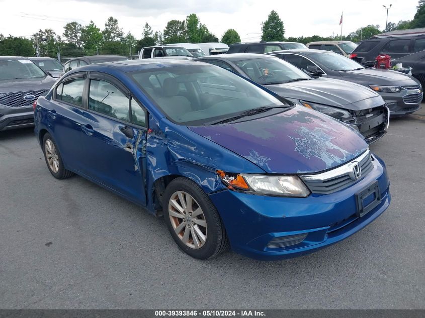 2012 Honda Civic Ex VIN: 2HGFB2F86CH503921 Lot: 39393846