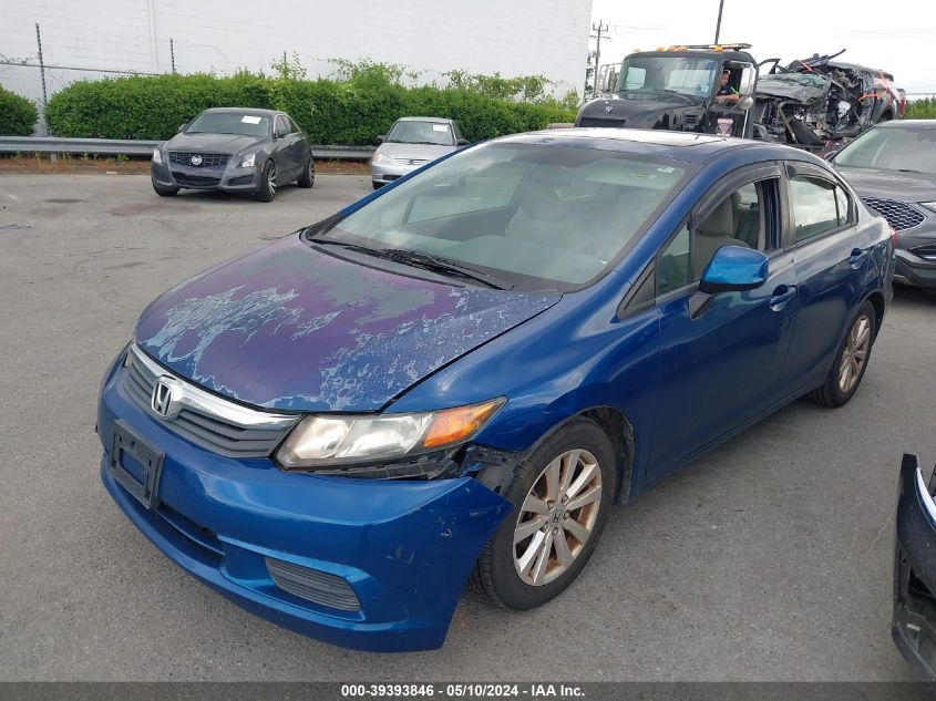 2012 Honda Civic Ex VIN: 2HGFB2F86CH503921 Lot: 39393846