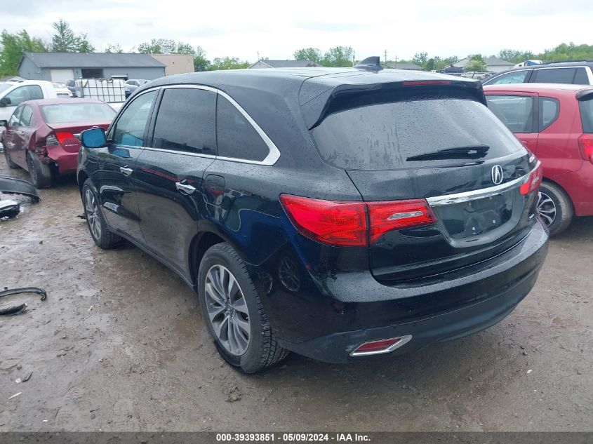 2016 Acura Mdx Technology Acurawatch Plus Packages/Technology Package VIN: 5FRYD4H47GB050264 Lot: 39393851