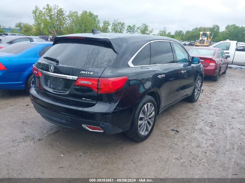 2016 Acura Mdx Technology Acurawatch Plus Packages/Technology Package VIN: 5FRYD4H47GB050264 Lot: 39393851