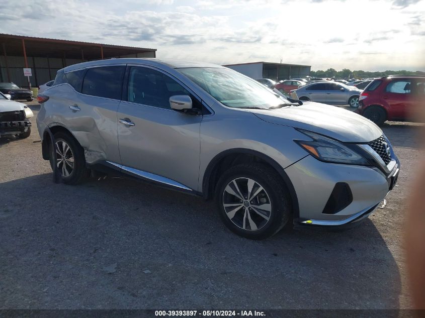 2020 Nissan Murano S Fwd VIN: 5N1AZ2AJ2LN122827 Lot: 39393897