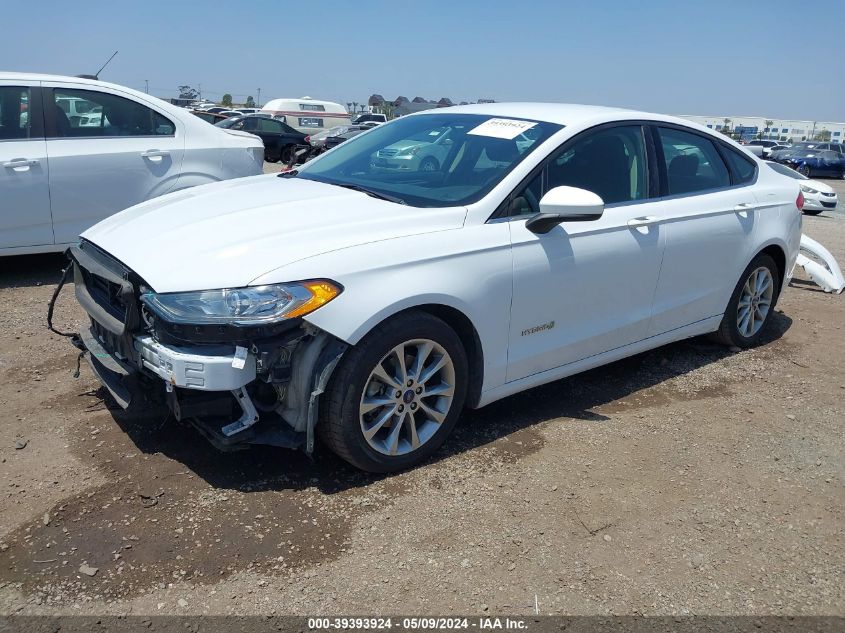 2017 Ford Fusion Hybrid Se VIN: 3FA6P0LU0HR295249 Lot: 39393924