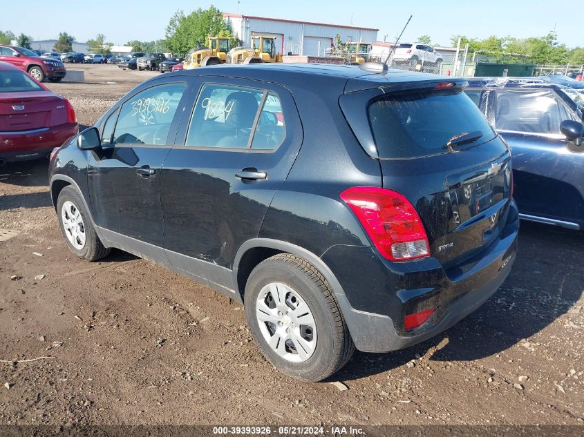 2017 Chevrolet Trax Ls VIN: 3GNCJKSB7HL269834 Lot: 39393926