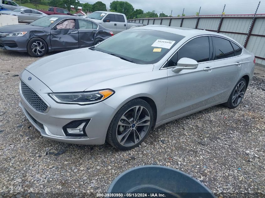 2019 Ford Fusion Titanium VIN: 3FA6P0D95KR140570 Lot: 39393950