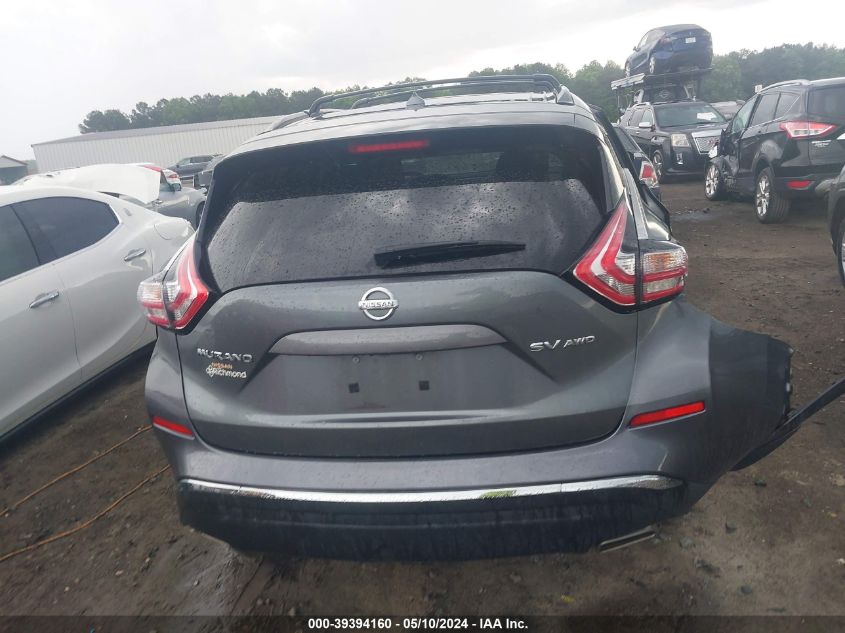 2015 Nissan Murano Sv VIN: 5N1AZ2MHXFN262850 Lot: 39394160
