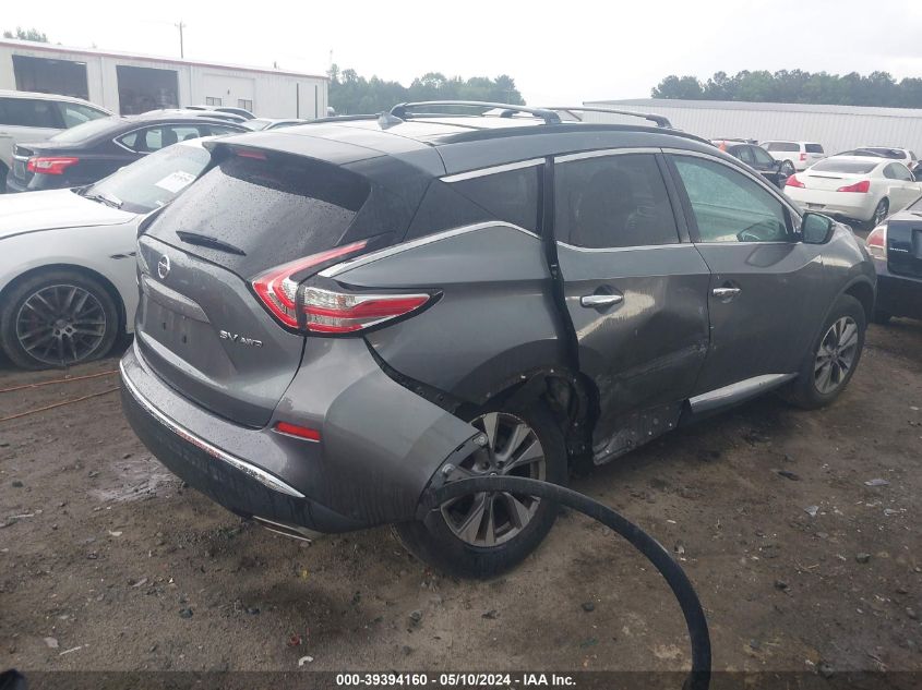 2015 Nissan Murano Sv VIN: 5N1AZ2MHXFN262850 Lot: 39394160