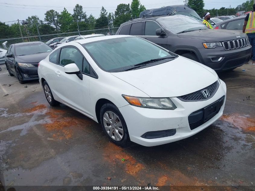 2012 Honda Civic Lx VIN: 2HGFG3B58CH524238 Lot: 39394191