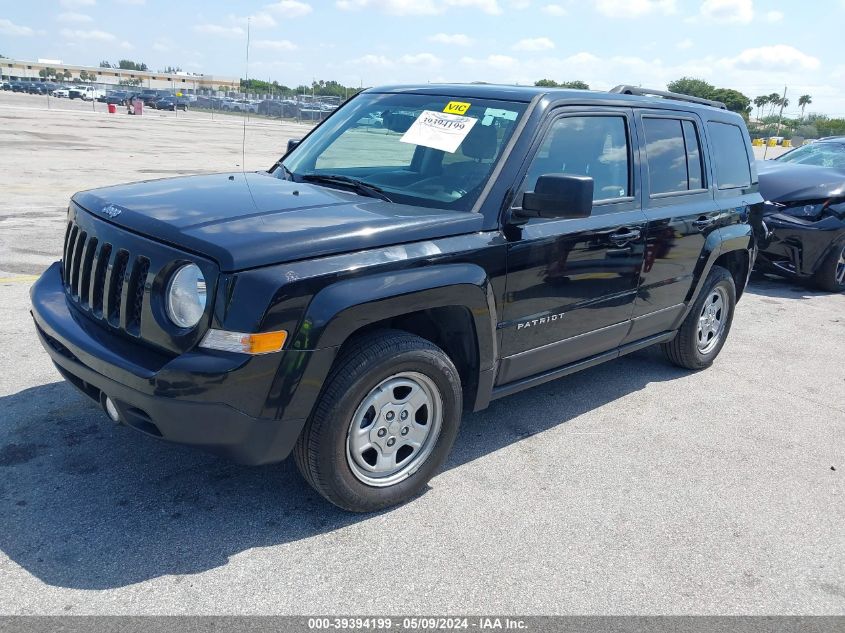 2016 Jeep Patriot Sport VIN: 1C4NJPBA7GD754193 Lot: 39394199