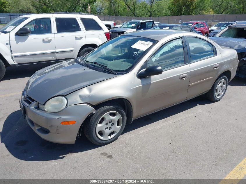 2002 Dodge Neon VIN: 1B3ES26C22D545465 Lot: 39394207