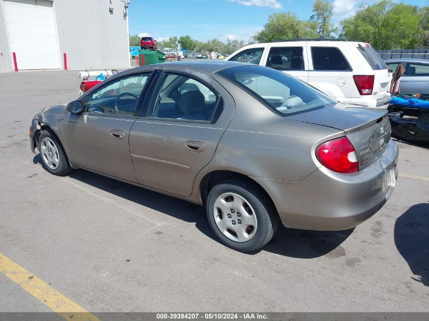 2002 Dodge Neon VIN: 1B3ES26C22D545465 Lot: 39394207