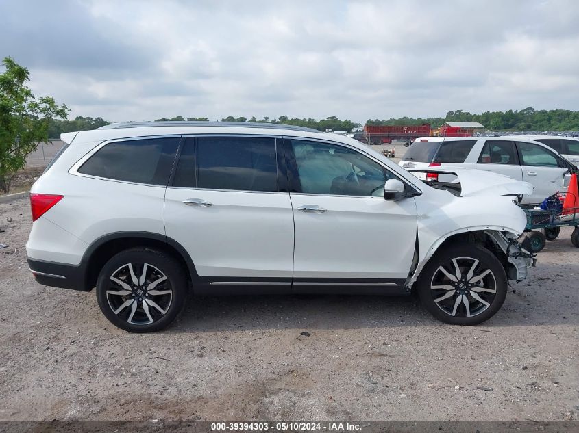 2022 Honda Pilot Awd Elite VIN: 5FNYF6H08NB088524 Lot: 39394303