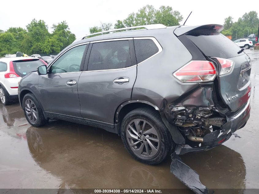 2016 Nissan Rogue Sl VIN: 5N1AT2MV2GC829671 Lot: 39394308