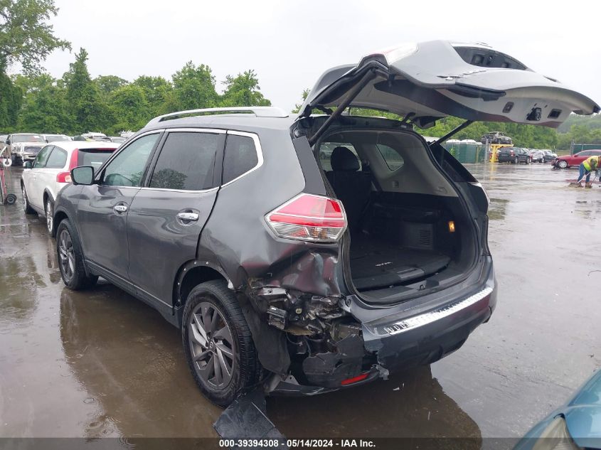 2016 Nissan Rogue Sl VIN: 5N1AT2MV2GC829671 Lot: 39394308