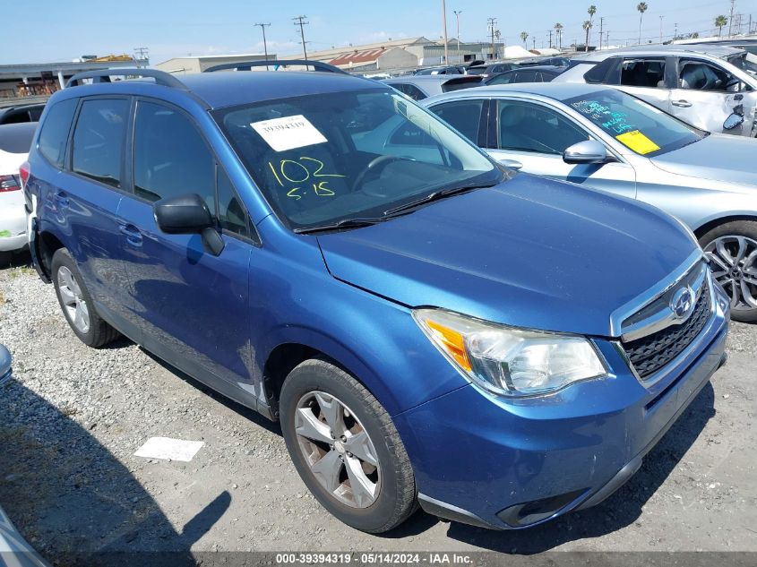 2015 Subaru Forester 2.5I VIN: JF2SJABC4FH534245 Lot: 39394319