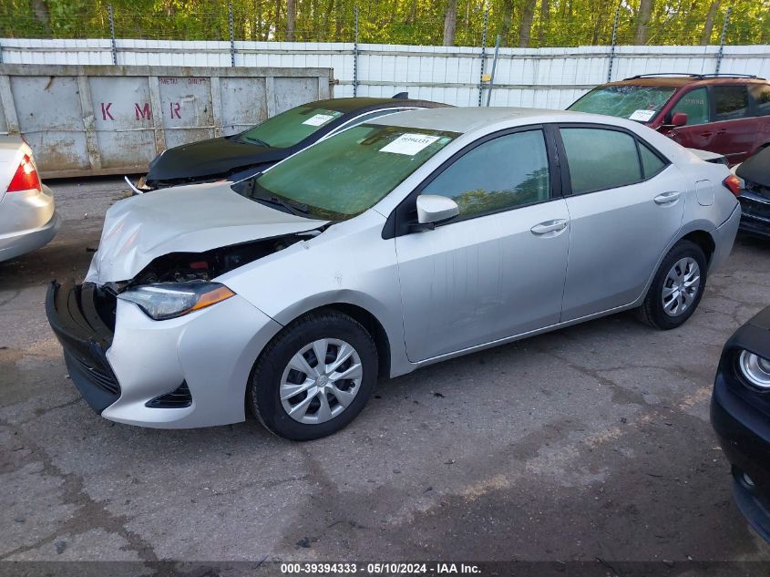 2018 Toyota Corolla L VIN: 5YFBURHE0JP764522 Lot: 39394333