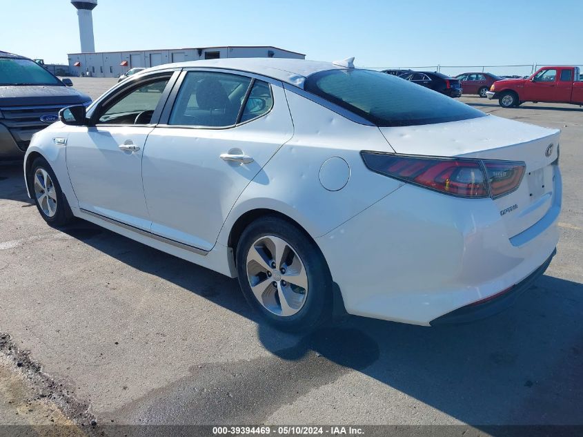 2016 Kia Optima Hybrid VIN: KNAGM4AD0G5093091 Lot: 39394469