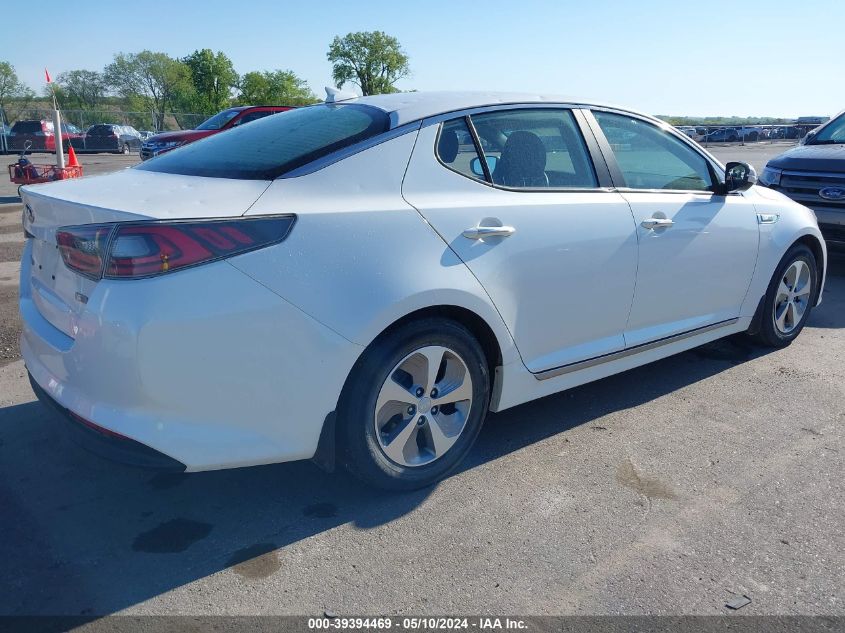 2016 Kia Optima Hybrid VIN: KNAGM4AD0G5093091 Lot: 39394469