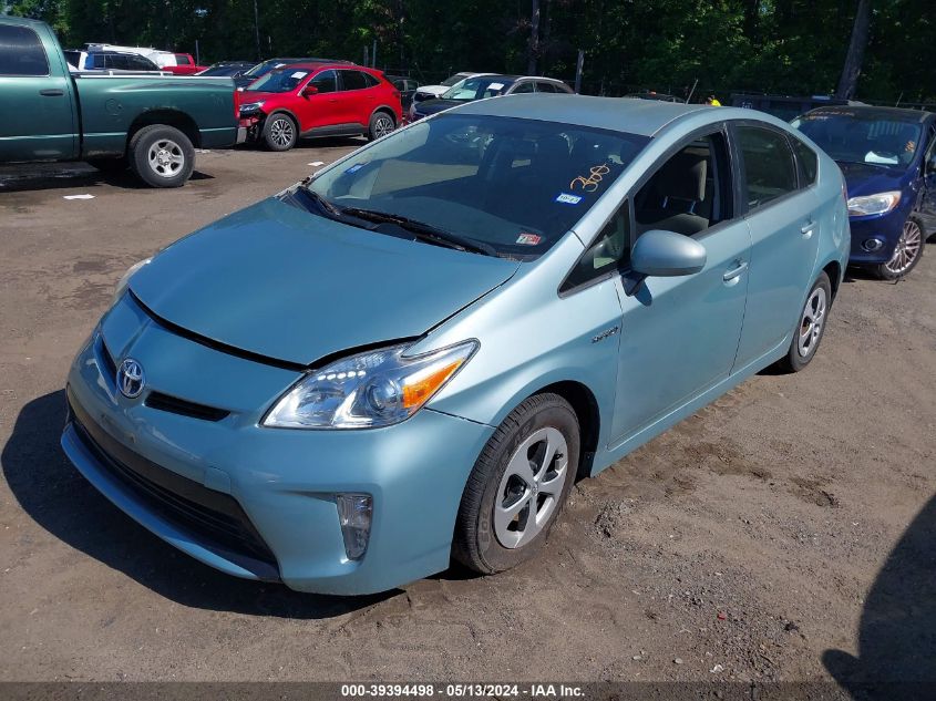 2013 Toyota Prius Two VIN: JTDKN3DU0D5552938 Lot: 39394498